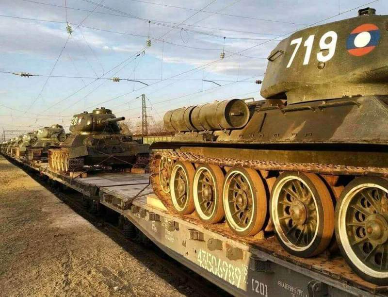 Лаос передал России тридцать танков Т-34